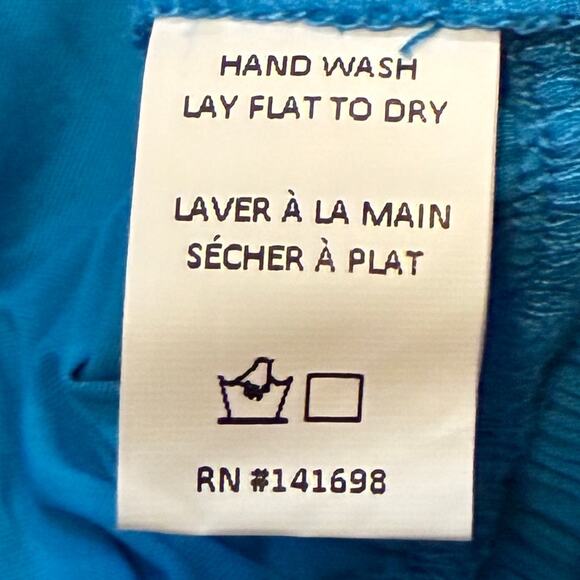 Ramy Brook Charlie Halter Top Size S NWT Tropical Blue Pleated Hem - Picture 8 of 8